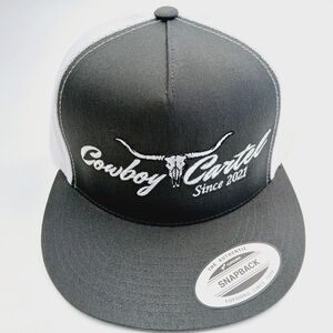 Cowboy Cartel Flat Bill Snapback Hat Mesh Trucker